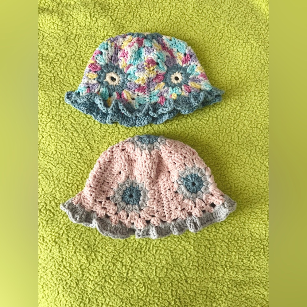 Girls Crochet flower Hats